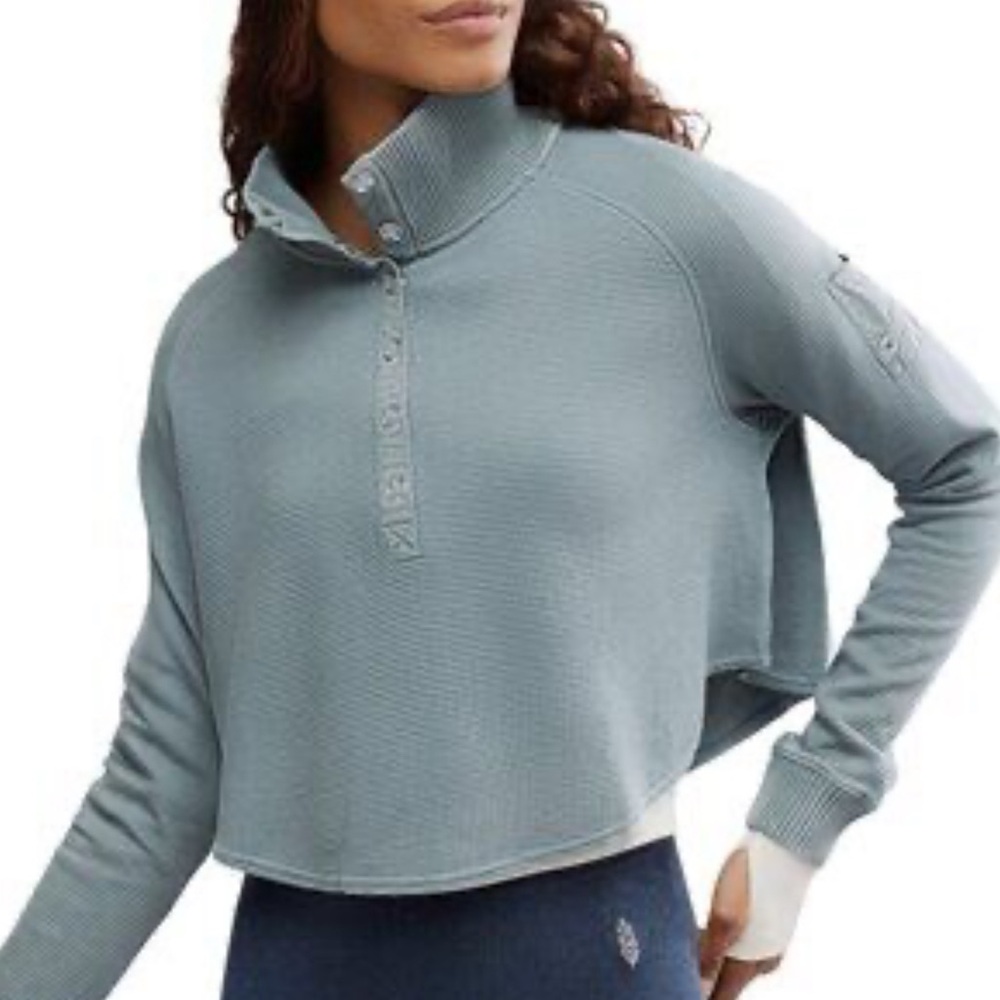NWT FP Movement So Fly Henley size Large in Midnight Jade